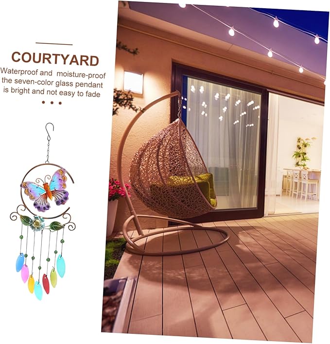 BESPORTBLE 1pc Garden Hanging Wind Chime Metal for Decor Creates Soothing Sounds for Birthdays and Housewarming Celebrations