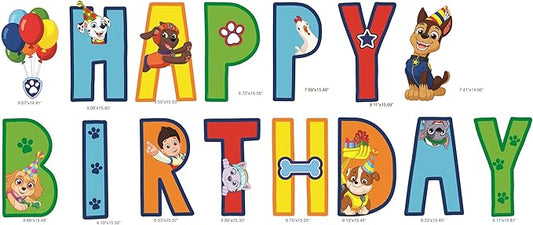 Paw Patrol Birthday Yard Signs with Metal Stakes, 16" Letters