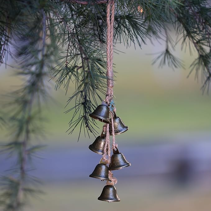 2 Pieces Witch Bells for Door Knob for Protection Handmade Decorative Door Hanging Bell Witch Wind Chimes for Boho Home Room Decor(Bees)