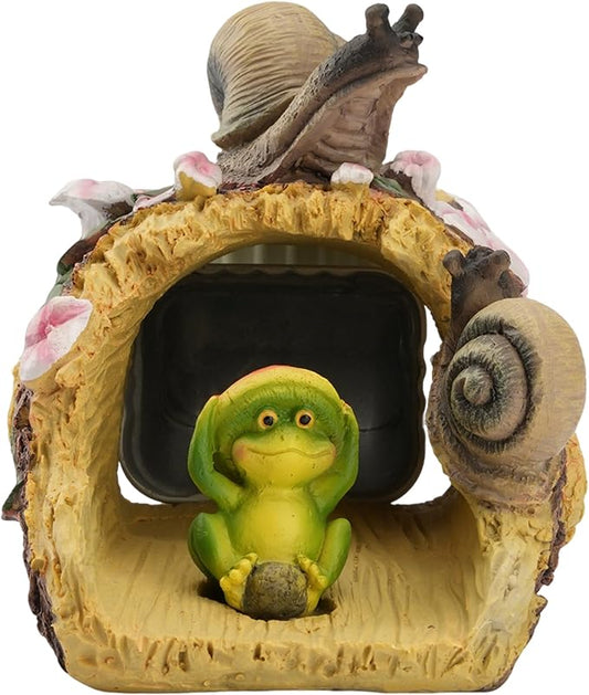 Snail Statue Gutter Downspout Extensions Decorative, Rain Gutter Downspout Splash Block Extender Cover, Gutter Extender Diverter Fit for 3" × 4" Downspouts