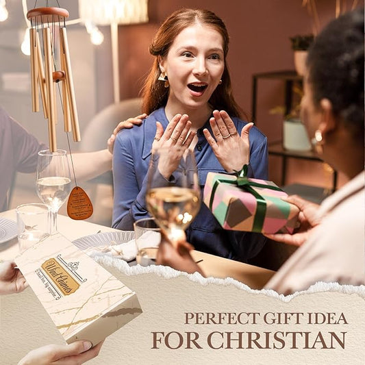 Aurahouse Christian Gifts for Women Men, 36'' Bible Verses Wind Chimes, Religious Christian Birthday Gifts, Inspirational Spiritual Faith Based Gift for Women Men Mom Friend Sister