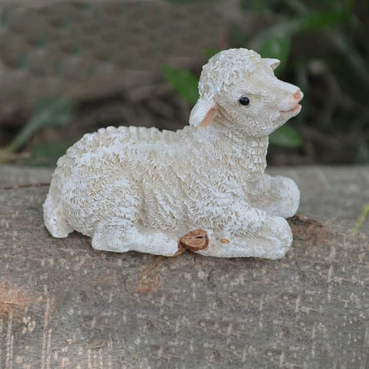 2 Pcs Sheep Panda Fairy Garden Kits Figurines for Miniatures Ornaments Fairies Gardens House Terrarium Kit Dollhouse Supplies DIY Outdoor Decorations Moss Micro Landscaping Decor