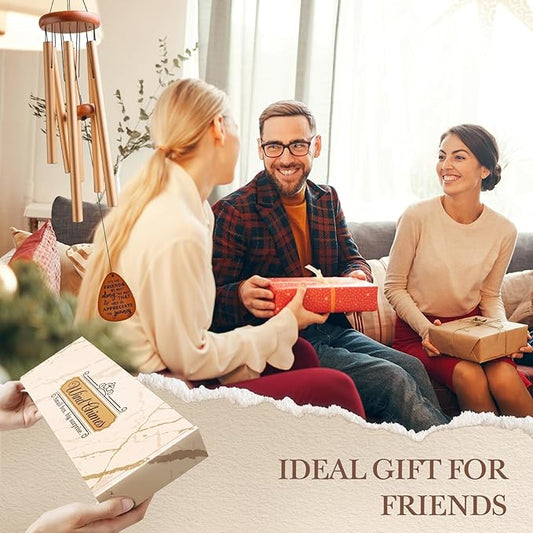 SteadStyle Friendship Gifts for Women, Wind Chime for Best Friends, Friend Gifts for Men - Wonderful Friendship Presents for Special Women BFF Wind Chimes for Outside Garden Patio Backyard