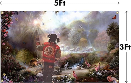 Rapper Flag Chief in The Garden of Eden Flag Aesthetic Decorative Durable 3x5 Feet Tapestry Suitable For Indoor And Outdoor Decorate for College Dorm Room ,Parties, travel, filming, events, festivals Decor Wall tapestry with 4 Brass Grommets