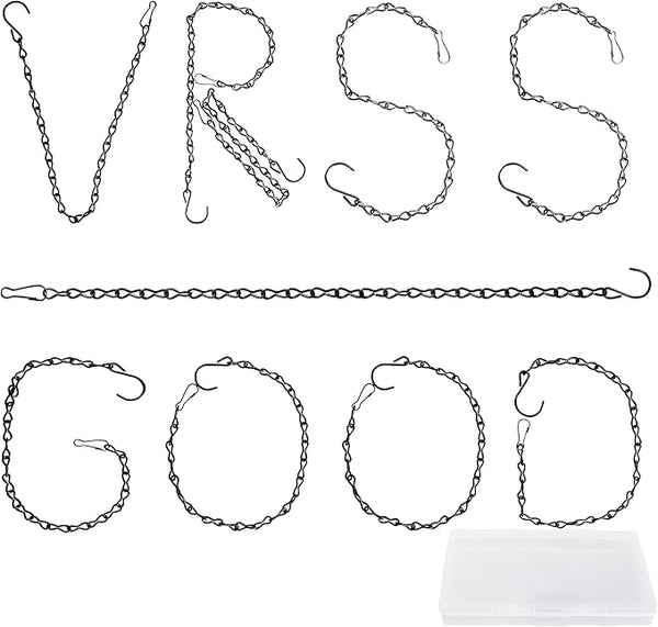 VRSS Hanging Chains for Hanging Planter Basket Bird Feeder Lanterns Ornaments Wind Chimes Billboards DIY Crafts (19 inch 10pcs)