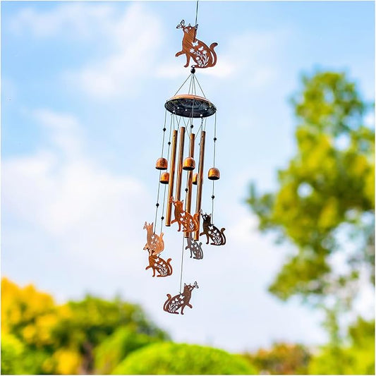 Cat Wind Chimes for Outside,Cat Gifts for Women Men/Memorial Gift/Birthday Gifts/Metal windchimes Outdoors/Indoors,Garden Decor,Patio,Home,Porch,Yard Decorations