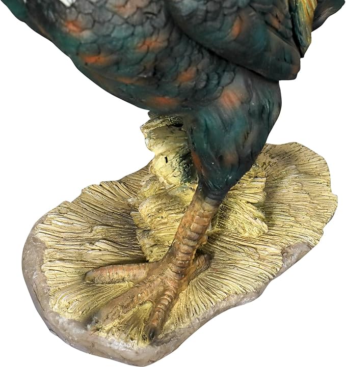 22.4" H Rooster Garden Statue – Garden Decor with Realistic Detail Chicken Sculpture, Standing Rooster Garden Ornament for Decor