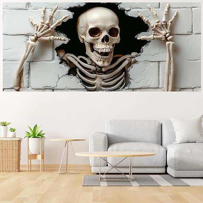 7 x 16 ft Halloween Garage Door Decorations Halloween decorations Witch Door Cover, Hanging Banner, Cauldron Backdrop Mural for Home, Outdoor, Indoor, Spooky Party, Wall, Window