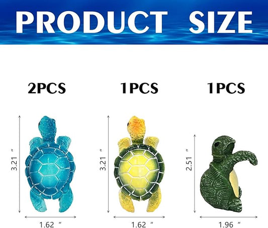 4 Pcs Resin Turtle Planter Decorations Hanging Tortoise Figurine Plant Pot Hanger Statue for Indoor Outdoor Garden Patio Balcony Bonsai Succulent Flower Pot Ornaments