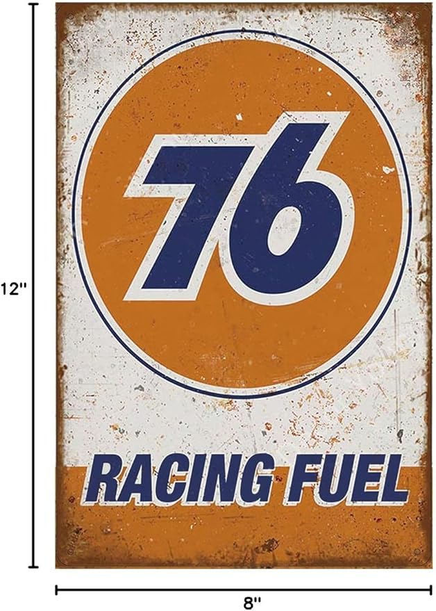 Pack of 5 pcs Retro Vintage Tin Signs, Gas Oil Car Metal Posters for Garage Man Cave Bar, 8x12 inch/20x30cm