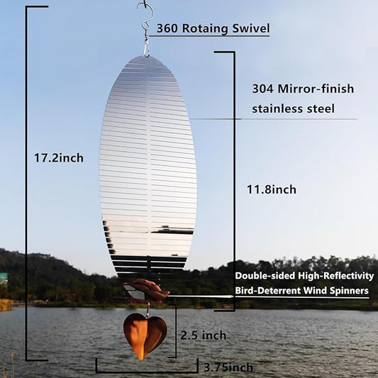 Bird Deterren for Outside Patio Garden Porch Pool Window,Mirror High Reflective Bird Scare Devices Wind Spinners Outdoor Decor,Christmas Reflector Strip Hanging Home As Decoration