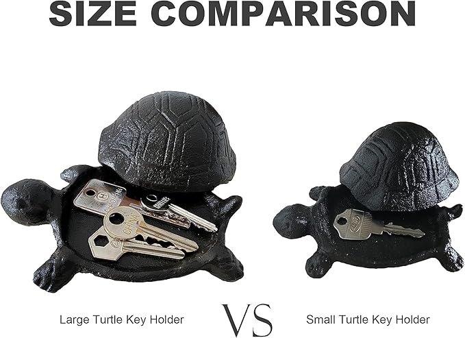 YukaBa Cast Iron Key Hider for Most Sizes - Outdoor Indoor Decoration Garden Accessory for Ear Studs, Ring, Paper Clip