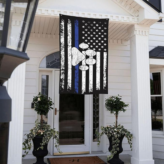 American Police Dog Flag 3 X 5 Ft Police K9 Flag Polyester with Brass Grommets For Lawn Patio Yard Garden Home Outdoor Decor Fade Resistant Banner