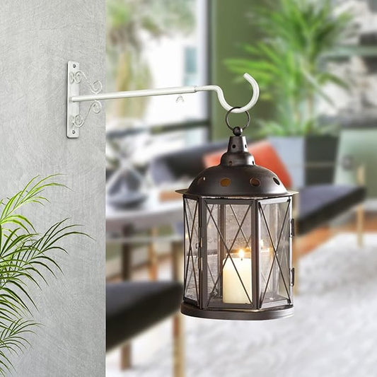 BOLITE 18023 Bird Feeder Hanger(16 to 24 Inch), Adjustable Hanging Plant Bracket, Plant Hangers for Hanging Bird Feeders, Planters, Lanterns, Wind Chimes, String Lights, 2 Pack, White