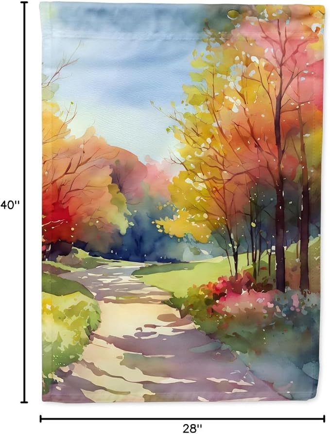 Caroline's Treasures North Carolina Dogwoods in Watercolor House Flag Large Porch Sleeve Pole Decorative Outside Yard Banner Artwork Wall Hanging, Polyester, House Size, Multicolor