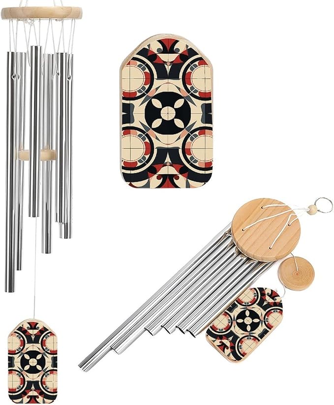 Light Beige Style Wind Chimes for Outside,20.5 Inches Memorial Wind Chime with 6 Aluminum Alloy Tubes Metal Windchimes Hanging Wind Chime Decoration for Garden Patio Outdoor