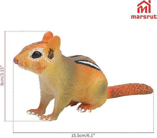 Chipmunk Figurine Sculpture for Home Decor, Chipmunk Animal Miniature Statue Figurine Model, Realistic Weather-resistant Figurines Statues for Lawn Yard Patio Porch Garden Decoration, Plastic Material