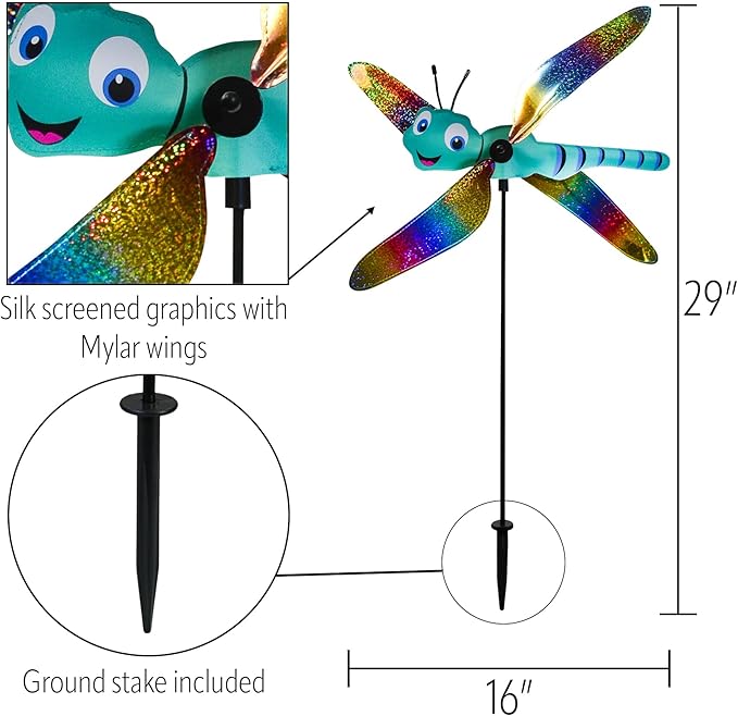 In the Breeze 2555 Baby Whirligig Wind Spinner, Dragonfly