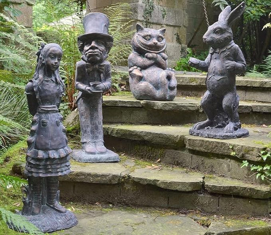 Wonderland Alice and Wonderland Bronze Finish Garden Statue Caterpillar for Indoor Outdoor Patio Lawn Yard