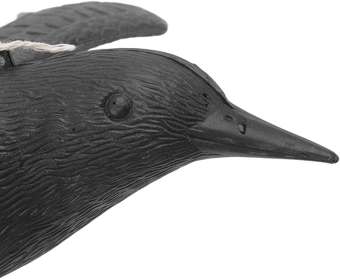 Garden Statues Simulation Crow Vivid Lifelike Crow Decoration Plastic Crow Crow Decoration Good Insulation Wear Resistant for Outdoor Yard Ornaments Decor