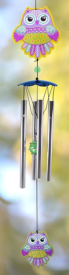 Spoontiques Firefighter Wind Chime - Outdoor Garden Décor - Decorative Chimes for Yard, Garden, Backyard and Patio Decoration