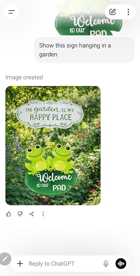 Metal Outdoor Garden Signs, "Welcome to Our Pad", Frog Pals, and "The Garden Is My Happy Place", 2 Piece Set, Green and White, Decorative Hanging Wall Decor
