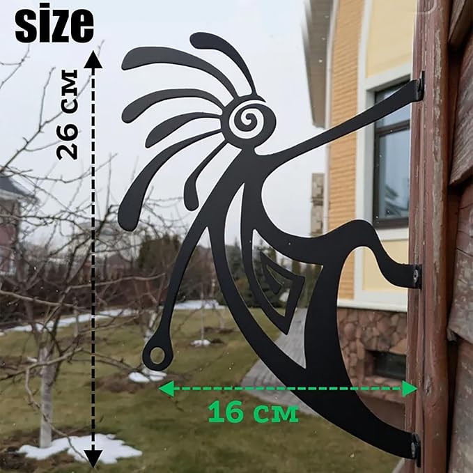 Native American Iron Plant Hangers Hooks for Outdoor -10inch Hanging Plants Flower Fern Pots Lantern Bird Feeder Wind Chimes for Porch Garden Farmhouse