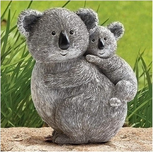 Roman Giftware Inc., Pudgy Pals Collection, Koala and Baby Statue, 8.5" H,Decorative, Garden Gift, Home Outdoor Decor