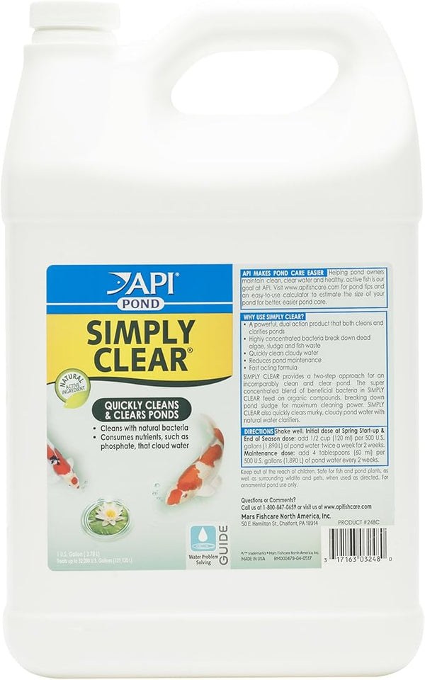 API POND SIMPLY CLEAR Pond Water Clarifier 1-Gallon Bottle