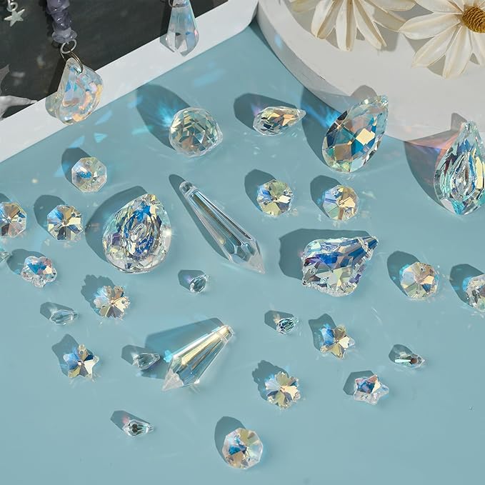 10 Sets DIY Suncatchers 420pcs Sun Catchers Making Supplies Kit Crafts for Adults Hanging Prism Sun Catcher with Crystals for Indoor Window Home Wedding Garden Spring Decor (Hummingbird)