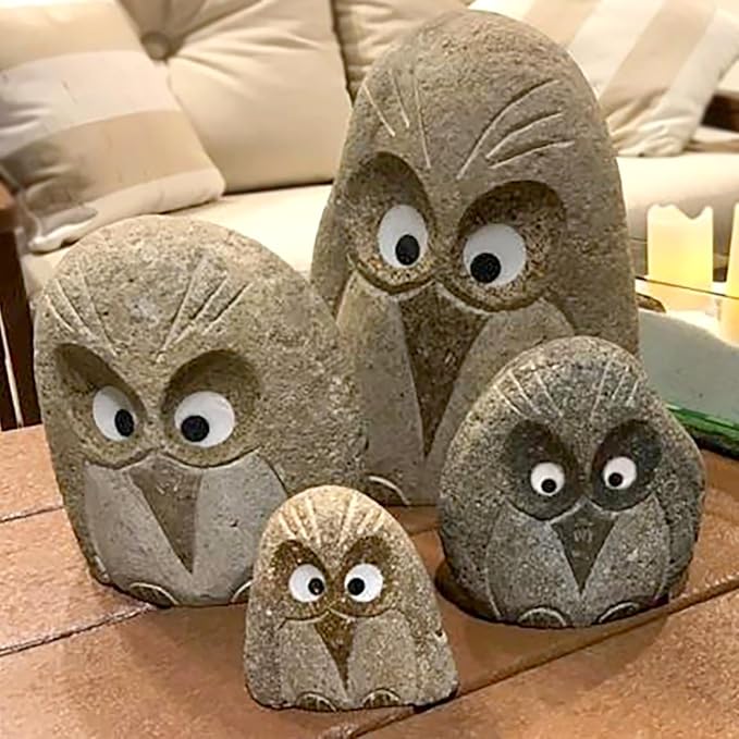 Stone Age Ceations 6" Natural Granite Hand Carved Bird