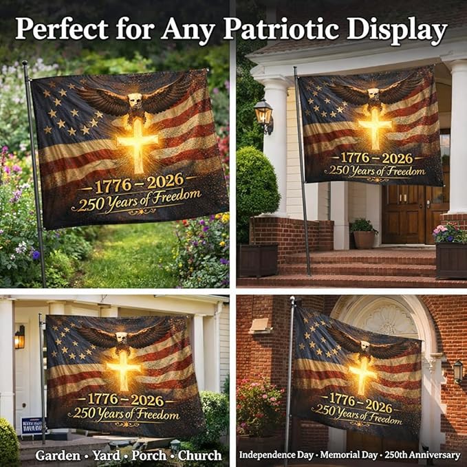 Us 250 Flag – 250th Anniversary USA Double Sided 3-Ply Outdoor Flag, We The People 1776-2026 Patriotic Yard & House Banner for 4th of July (5, 3X5)