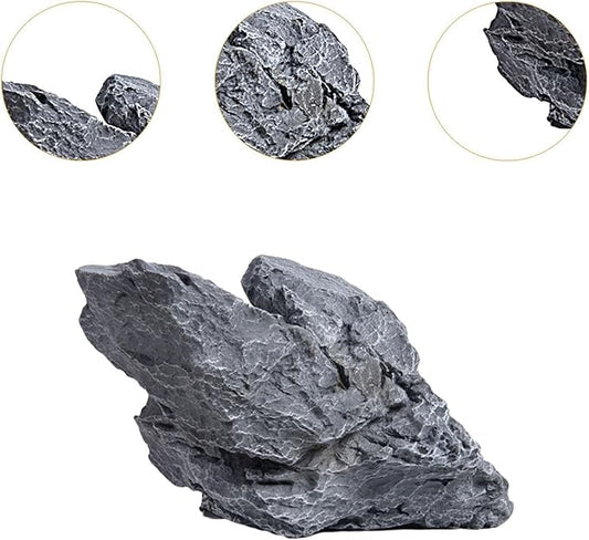 Baoblaze Artificial Rock Fake Rock PVC Versatile Decorative Sandstone Landscape Rock for Stations Squares Community Courtyard Backyard, 26cmx13cmx16cm