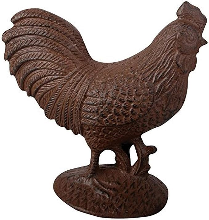 Esschert Design Cast Iron Decorative Rooster, Large