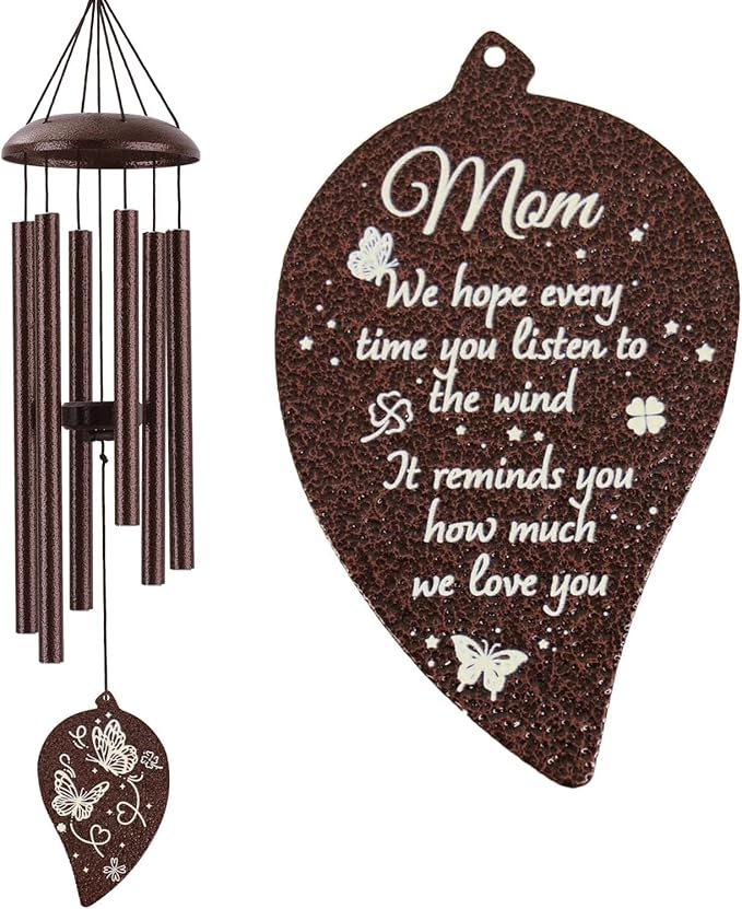 Gifts for Mom, Moms Wind Chimes, Christmas Best Gift for Mom, Mother Birthday Gift from Daughter Son, Love Reminder Gifts for Birthday Thanksgiving Mother's Day,32in