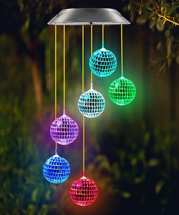 Kwaiffeo Gifts for Women, Solar Disco Ball for Garden Patio Outdoor Decor, Lovely Color Changing Solar Garden Lights, Birthday Gifts for Women, Gifts for Mom Grandma Teacher, Mothers Day Gifts