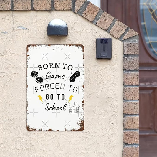 Retro Metal Tin Sign For A Game You Don't Need A Teacher Funny Wall Decor for Home,Garden,Patio,Yard,Office,Vintage 8x12 Inches Room Decorations