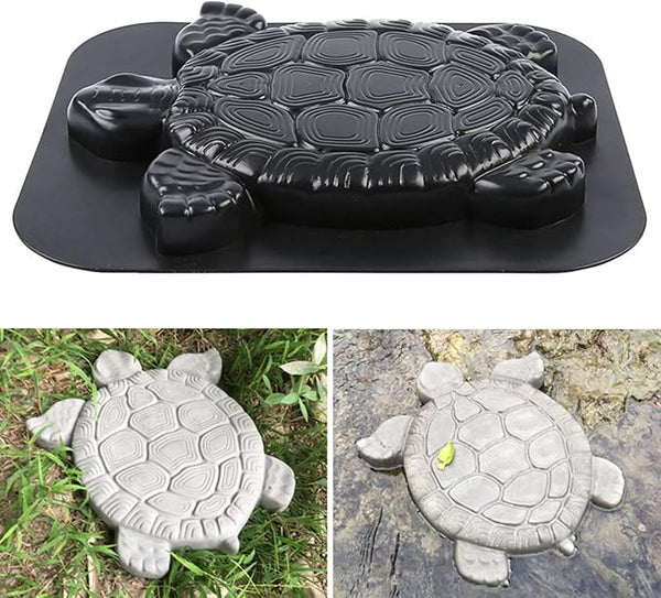 Turtle Concrete Stepping Stone Mold, Cement Step Mold, Concrete Stepping Stone Molds Reusable, Turtle Molds for Garden Rock Walkway