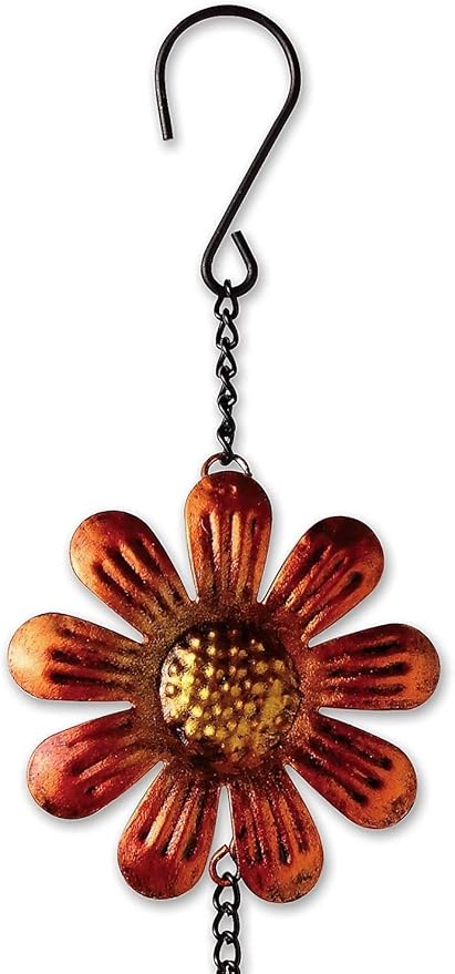Sunset Vista Designs Metal and Colored Glass Ladybug Garland 25 x 6