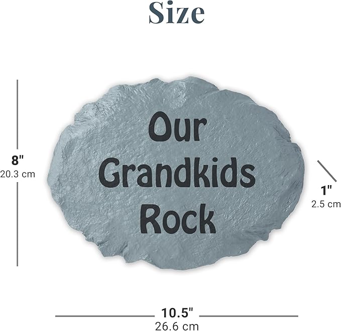 Let's Make Memories Personalized Rockin' Family Garden Stones - Garden Décor - Large - Customize Message