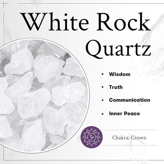 mookaitedecor Rock Quartz Raw Stones Rough Crystals Wind Chimes for Home Garden Decoration 17-21 Inches