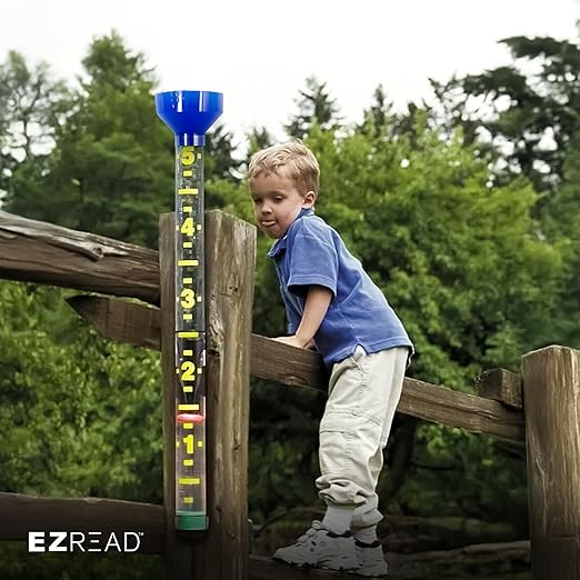 Headwind EZRead 26” Giant Professional Outdoor rain Gauge, USA Made Heavy Duty All Weather Freeze Proof mountable with Float, Dark Blue (820-0020)