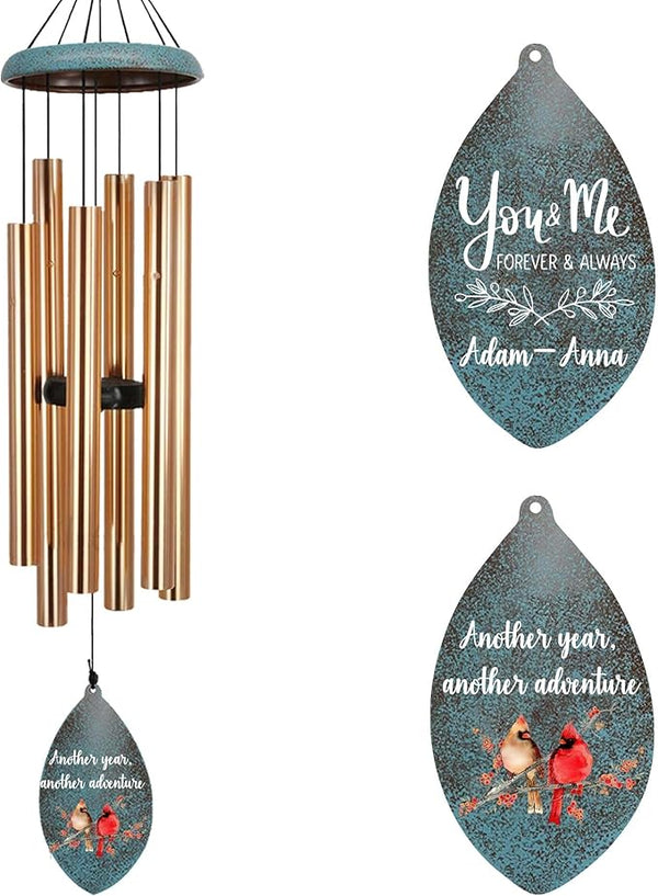ASTARIN Wedding Gifts Wind Chime, Personalized Names & Date Wind Chimes Gifts for Couple 2026, Wedding Gift for Newlywed Bride Groom Husband Wife, Engagement Gift Valentine’s Day Produced in USA