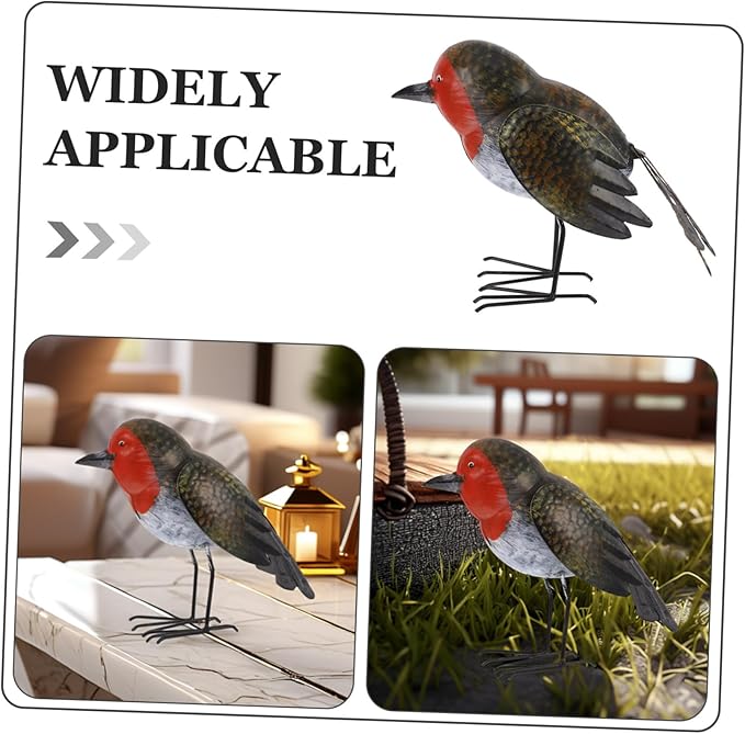 MERRYHAPY Rustic Statue Durable Outdoor Metal Ornament for Lawn and Garden Decor Artistic Figurine for Patio and Coffee Shop Spaces