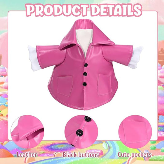 Raincoat Goose Outfits Spring Porch Goose Outfit Summer Yard Clothes for 23" Lawn Outdoor Garden Yard Patio Geese Statue Spring Summer Decor (Pink)