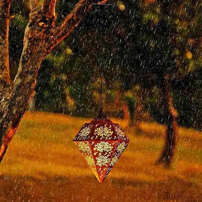 43" Solar Wind Chimes for Outside, Hanging Lights Outdoor Detachable Lantern Metal Chrysanthemum Wind Chimes, Deep Tone Memorial Wind Chime Gift Decoration for Home, Patio, Garden, Outdoor, Yard
