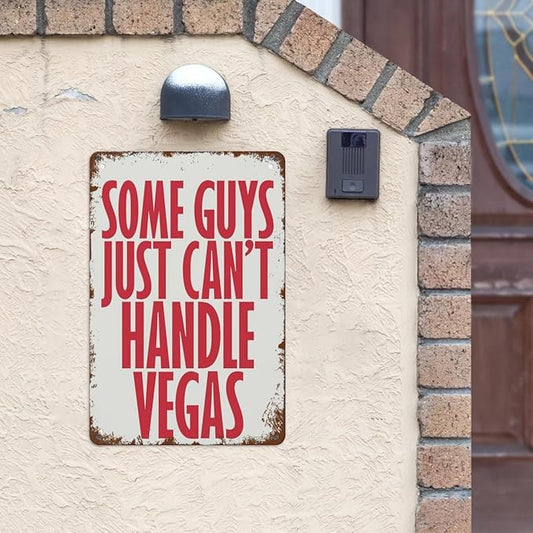 Patio Wall Decor Handle Vegas Metal Sign Appreciation Vintage Retro Tin Sign: Decorative Wall Art For Bathroom,Yard,Wedding,Street,Garage,And More 8X12inch
