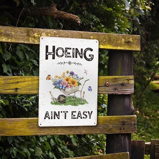 Funny Garden Decor Metal Garden Sign 12"x8" Gardening Gifts for Gardeners Plant Lovers-1