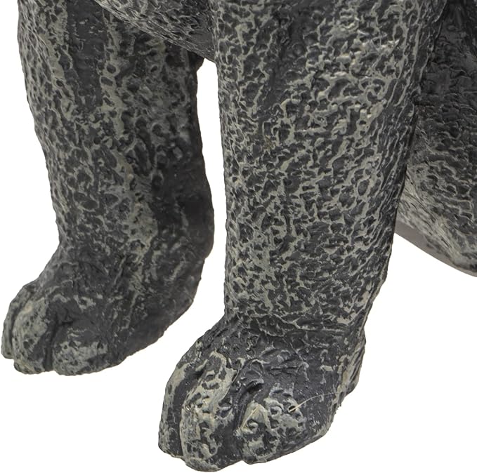 6.75” Faux Stone Gothic Winged Gargoyle Cat Fantasy Garden Charcoal Grey Textured Statue