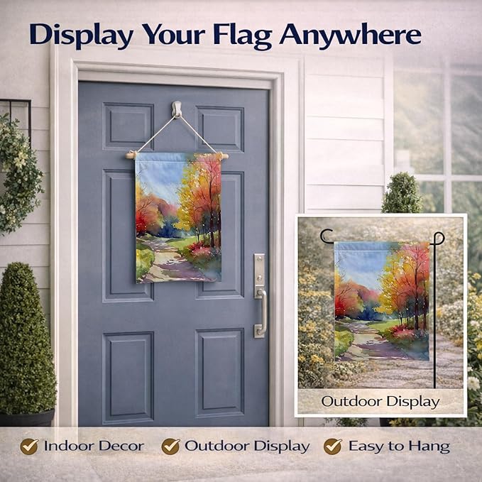 Caroline's Treasures North Carolina Dogwoods in Watercolor Garden Flag Mailbox Flag Decorative Yard Flag Banner Outside Patio Artwork Yard Flower Beds, Garden Size, Multicolor